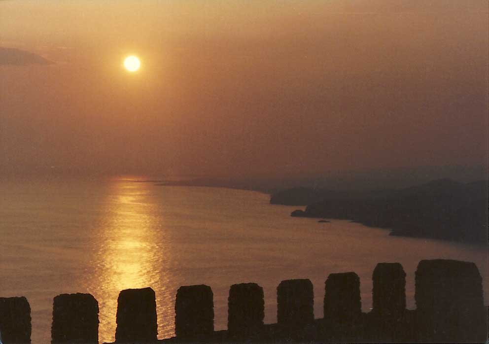 Sunset from the walls of Alanya