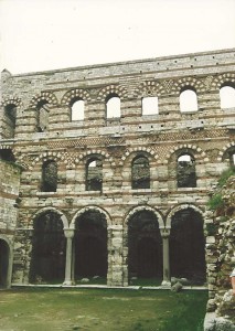 Tekfur Sarayı in 1990, in 2014 being converted into a convention centre