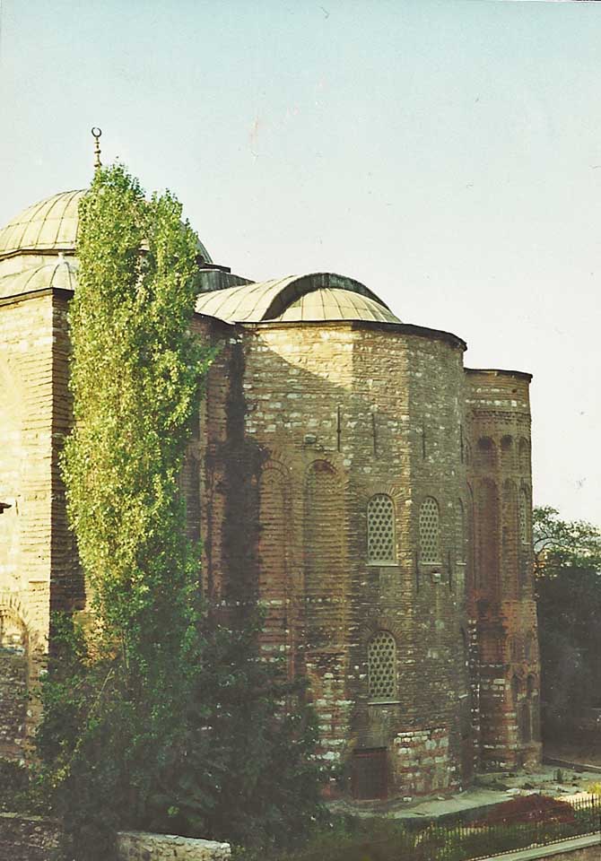 Apparently, the name of 'Gül Camii' (Mosque of the Roses) came about because when the Ottoman conquerors entered the mosque in 1453, it was full of roses left over from the prayer service that the Emperor Constantine XI had with the Patriarch before he left for defeat on the land walls.