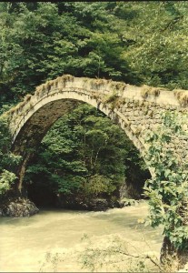 One of those Karadeniz bridges over fast-running streams.