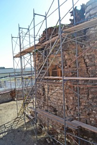 It will take a light touch to preserve this ravaged brickwork as part of a newly contructed building.