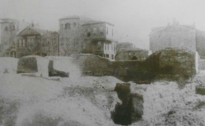 This picture shows the remains of the Church of John the Baptist in 1960, just before they were destroyed to build the SSK Çocuk Hastanesi on Istanbul Caddesi.