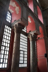 6th century columns in the north window.