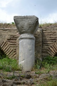 Column on the north outer wall