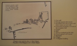 This plan of the Rhegion Palace complex is displayed at the Archaeological Museum