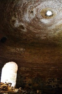 As a comparison, here is the interior of the dome in one of the towers in the Byzantine fortress at Rumeli Feneri