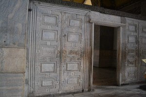 Synods were held behind this marble door.