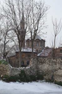 Kilesi Camii after a light snowfall