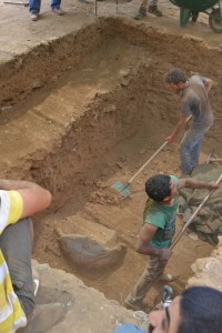 Recently excavated royal box in the theatre of Euromos.