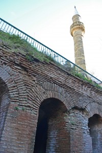 West front of vault and minaret of Fatih Camii