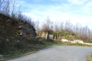 The remains of a military gate with defensive towers