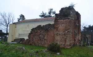 The remaining walls of the Monastery of the Transfiguration.