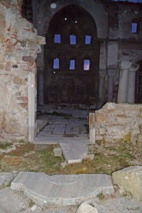 Looking through the church from north to south