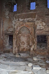 The mihrab in the south wall