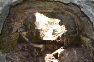 Looking out of the chapel towards the east