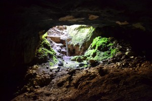 View towards the exit of the cave