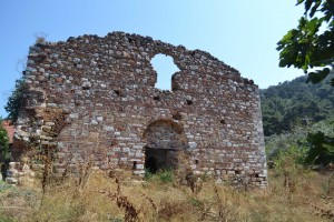 There is very little of the Byzantine about the entrance to the church