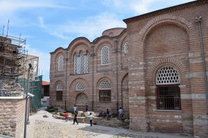 August 2017. The fences are down and the environs of the Pantocrator are open again