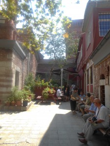 mary9 Courtyard of the Church of Theotokos Panaghiotissa
