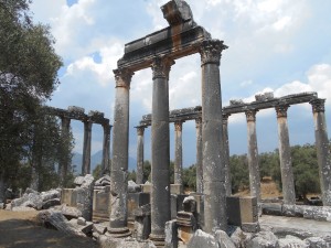 mugla71 Temple from the south-east showing some unfluted columns.