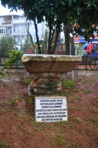 aya-nikola-heybeli Column capital from the Byzantine Church of Saint Nicholas.