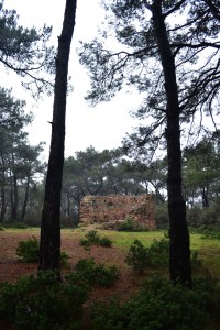 degirmen Ottoman windmill on Değirmen Tepe.