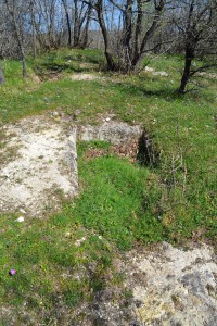 A grave on top of the limestone ridge
